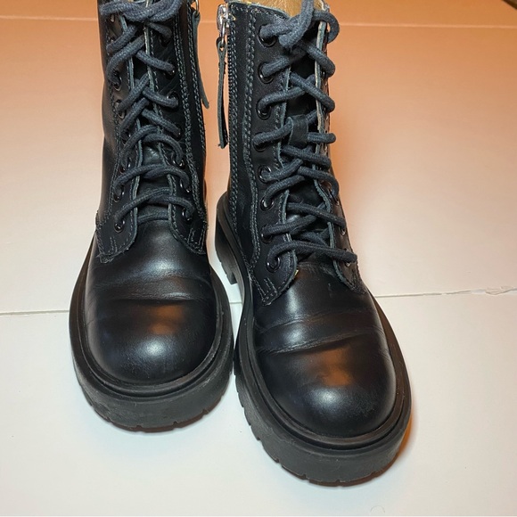 Black Combat Boots with Zipper by ZARA size 29 - Picture 7 of 11